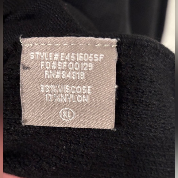 NWOT!! Evolution by Cyrus Reena Texture Detail Hooded Black Pullover -XL - Picture 6 of 7